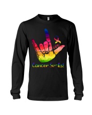 Cancer Sucks Whatever Color Shirt Sign Language Graphic T-Shirt Gift For Men Women Long Sleeve Tee tile