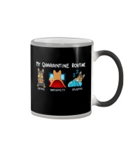 My Quarantine Routine Yorkie Color Changing Mug thumbnail