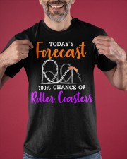 Today's Forecast 100 Chance Of Roller Coasters Shirt Theme Park Vacation Clothing Classic T-Shirt apparel-classic-tshirt-lifestyle-front-181
