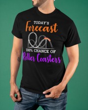 Today's Forecast 100 Chance Of Roller Coasters Shirt Theme Park Vacation Clothing Classic T-Shirt apparel-classic-tshirt-lifestyle-front-88