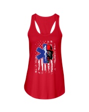 Emt Firefighter Paramedic American Flag Shirt Graphic T-Shirt Firefighter Gift Ideas Ladies Flowy Tank tile