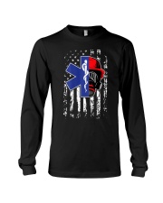 Emt Firefighter Paramedic American Flag Shirt Graphic T-Shirt Firefighter Gift Ideas Long Sleeve Tee tile
