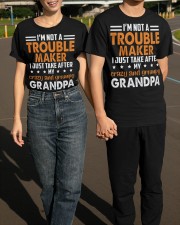 Not A Troublemaker I Take After My Crazy Grumpy Grandpa Shirt For Grandkids Funny Sayings Classic T-Shirt apparel-classic-tshirt-lifestyle-front-145