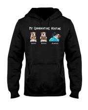 My Quarantine Routine bulldog2 Hooded Sweatshirt thumbnail