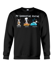 My Quarantine Routine boston2 Crewneck Sweatshirt thumbnail