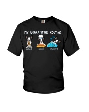 My Quarantine Routine boston2 Youth T-Shirt thumbnail