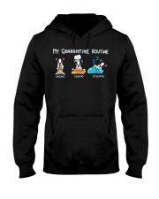 My Quarantine Routine boston2 Hooded Sweatshirt thumbnail