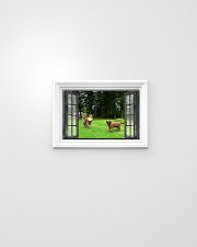 Golden Retriever In The Garden Through The Window Poster Living Room Wall Decor 17x11 Poster poster-landscape-17x11-lifestyle-02