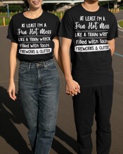 At Least I'm A Fun Hot Mess Shirt Funny Sayings T-Shirt Birthday Gift Ideas Classic T-Shirt apparel-classic-tshirt-lifestyle-front-145
