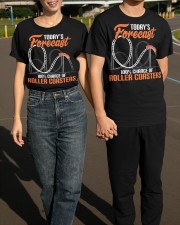 Today's Forecast 100 Chance Of Roller Coasters Shirt Theme Park Holiday Family Gift Ideas Classic T-Shirt apparel-classic-tshirt-lifestyle-front-145