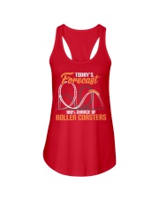 Today's Forecast 100 Chance Of Roller Coasters Shirt Theme Park Holiday Family Gift Ideas Ladies Flowy Tank tile