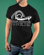 Roller Coaster Junkie T-Shirt Design Summer Vacation Gifts For Roller Coaster Fan Classic T-Shirt apparel-classic-tshirt-lifestyle-front-88