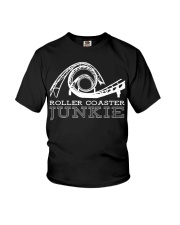 Roller Coaster Junkie T-Shirt Design Summer Vacation Gifts For Roller Coaster Fan Youth T-Shirt tile