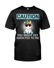 Caution Unicorn T-shirt best shirt for you Classic T-Shirt front