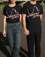 My favorite hills are lifts This Rollercoaster Shirt Funny Sayings Roller Coaster Fan Gifts Classic T-Shirt apparel-classic-tshirt-lifestyle-front-145