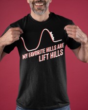 My favorite hills are lifts This Rollercoaster Shirt Funny Sayings Roller Coaster Fan Gifts Classic T-Shirt apparel-classic-tshirt-lifestyle-front-181