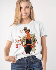 Rockin The Black Woman Shirt Honor Afro African American Gifts For Her Classic T-Shirt apparel-classic-tshirt-lifestyle-front-100