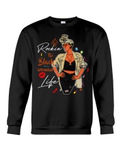 Rockin The Black Woman Shirt Honor Afro African American Gifts For Her Crewneck Sweatshirt tile