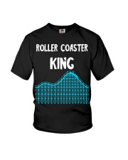 Roller Coaster King Shirt Merch Apparel Summer Vacation Roller Coaster Lover Gifts For Dad Youth T-Shirt tile