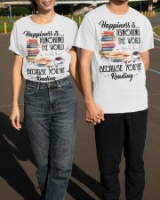 Happiness Is Ignoring The World Because You're Reading Shirt Christmas Gifts For Book Lovers Classic T-Shirt apparel-classic-tshirt-lifestyle-front-145