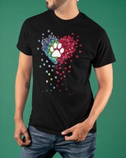 Dog Paw Heart Peace Sign Symbol T-Shirt Dog Lover Shirt Gift Ideas For Pet Lovers Classic T-Shirt apparel-classic-tshirt-lifestyle-front-88