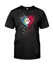 Dog Paw Heart Peace Sign Symbol T-Shirt Dog Lover Shirt Gift Ideas For Pet Lovers Classic T-Shirt front