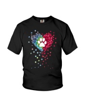 Dog Paw Heart Peace Sign Symbol T-Shirt Dog Lover Shirt Gift Ideas For Pet Lovers Youth T-Shirt tile