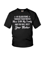 My Blood Runs Thicker Than Water T-Shirt Mens Cool Family Sayings For Shirts Youth T-Shirt tile