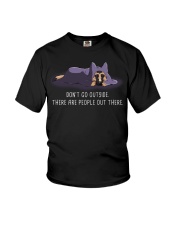 Don'T Go Outside There Are People Out german 2 Youth T-Shirt thumbnail