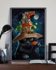 Black Cat Wearing Halloween Hat Poster Painting Living Room Ideas 11x17 Poster lifestyle-poster-2