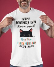 Personalized Cat Happy Mother's Day Human Servant Shirt Cat Lovers T-Shirt Gift For Mom Classic T-Shirt apparel-classic-tshirt-lifestyle-front-181
