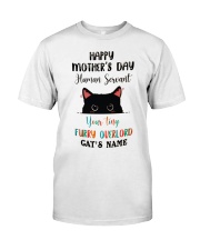 Personalized Cat Happy Mother's Day Human Servant Shirt Cat Lovers T-Shirt Gift For Mom Classic T-Shirt front