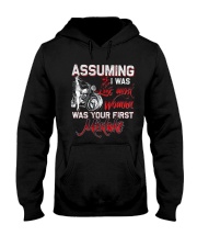 Biker Assuming I Was Like Most Woman Was Your First Mistake Shirt Motorbike Gifts For Her Hooded Sweatshirt tile