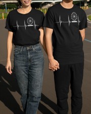 Ferris Wheel Heartbeat Shirt Amusement Park Vintage T-Shirt Cool Gifts For Nephews Classic T-Shirt apparel-classic-tshirt-lifestyle-front-145