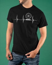 Ferris Wheel Heartbeat Shirt Amusement Park Vintage T-Shirt Cool Gifts For Nephews Classic T-Shirt apparel-classic-tshirt-lifestyle-front-88