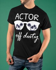 Actor Off Duty Shirt Tropical Sunglasses Graphic T-Shirt Beach Gift Ideas Classic T-Shirt apparel-classic-tshirt-lifestyle-front-88