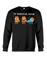 My Quarantine Routine Pomeranian2 Crewneck Sweatshirt thumbnail