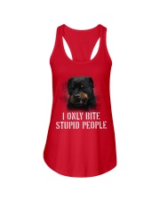 I Only Bite Stupid People Ladies Flowy Tank thumbnail