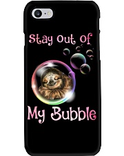 stay out of my bubble sloth Phone Case thumbnail