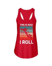 This Is How I Roll Roller Coasters Vintage Shirt Theme Park Thrill Seeker Vacation Apparel Ladies Flowy Tank tile