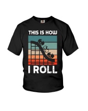 This Is How I Roll Roller Coasters Vintage Shirt Theme Park Thrill Seeker Vacation Apparel Youth T-Shirt tile