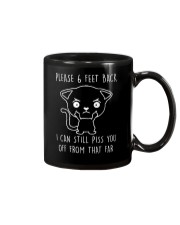 Please 6 Feet Back I Can Still Pis You Off cat Mug thumbnail