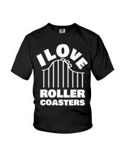 I Love Rollercoasters Shirt Park Lovers Themed T-Shirt Gifts For Teenage Grandsons Youth T-Shirt tile