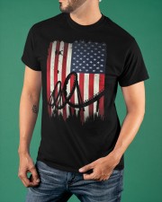 Roller Coaster American Flag T-Shirt 4Th Of July Patriotic Themed Rollercoaster Shirt Gift Classic T-Shirt apparel-classic-tshirt-lifestyle-front-88