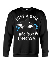 Just A Girl Who Loves Orcas Shirt Killer Whales Ocean T-Shirt Gift For Girlfriend Crewneck Sweatshirt tile