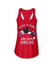 Just A Girl Who Loves Orcas Shirt Killer Whales Ocean T-Shirt Gift For Girlfriend Ladies Flowy Tank tile