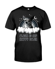 Black Is My Happy Color chihuahua Classic T-Shirt front