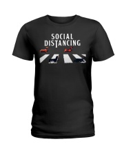 dachshund social distancing Ladies T-Shirt thumbnail
