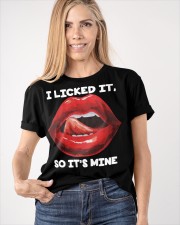 Red Sexy Lips I Licked It So It's Mine T-Shirt Red Lips Tongue Womens Shirt Classic T-Shirt apparel-classic-tshirt-lifestyle-front-100