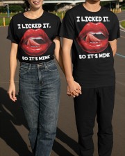 Red Sexy Lips I Licked It So It's Mine T-Shirt Red Lips Tongue Womens Shirt Classic T-Shirt apparel-classic-tshirt-lifestyle-front-145
